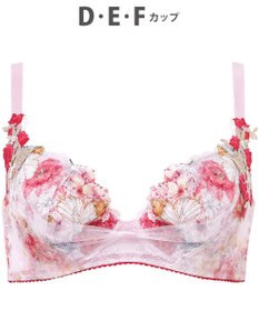 WACOAL 【リボンブラ 脇すっきり】 ブラジャー 脇高設計 着やせシルエット 動いても谷間キープ Gカップまで対応 大きいサイズ レディース BXB483 /ワコール