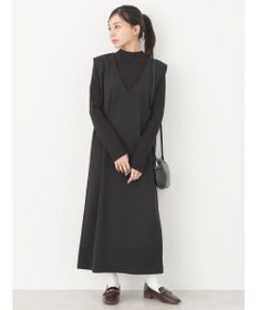 earth music&ecology ＳＥＴ２点Ｖネックジャンスカ＋ハイネックニット