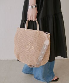 russet スリム2WAYトートバッグ <ナイロンラフィア>(CE-1717-WEB)