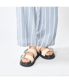 MODE ET JACOMO <carino>厚底ビジューバックルサンダル