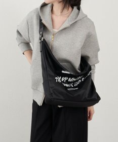 russet ステンシル風プリント ナイロン2WAYショルダーバッグ(SF-271)