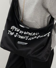 russet ステンシル風プリント ナイロン2WAYショルダーバッグ(SF-271)