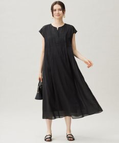 自由区 【カタログ掲載・接触冷感・洗える】シアーラミーローンフレンチスリーブ ワンピース