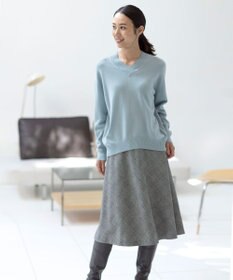 J.PRESS LADIES クラシカル グレンチェック フレアー スカート