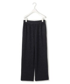 ICB L 【洗える】 シャイニーラメジャガード セミワイドパンツ