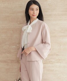 組曲 S 【KUMIKYOKU NAVY】コンフォータブルドレープ フレアスリーブジャケット