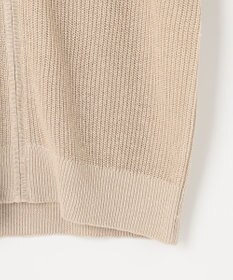 自由区 S 【洗える】リネンミドルゲージフーディ ニット