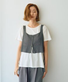 YECCA VECCA ZIPニットビスチェ