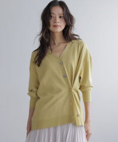 組曲 【加藤ローサさん着用 / 2WAY】スムースストレッチカシュクール カーディガン