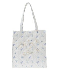 Maison de FLEUR フラワーリボンプリントスクエアトートバッグ