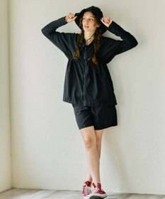 5点セット バケットハット付きUVカット リブタンキニ+ラッシュガード