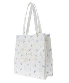 Maison de FLEUR フラワーリボンプリントスクエアトートバッグ