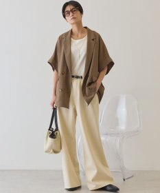 AMERICAN HOLIC 【先行予約】【イージーケア】リネンライク半袖ジャケット