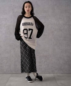 WEGO ロゴメッシュジャガードニット