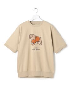 J.PRESS YORK STREET 【UNISEX】ブルドックプリント クルーネック Tシャツ