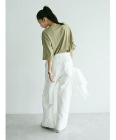 CRAFT STANDARD BOUTIQUE ホワイトデニムハイウエストワイドパンツ