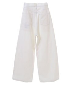 CRAFT STANDARD BOUTIQUE ホワイトデニムハイウエストワイドパンツ