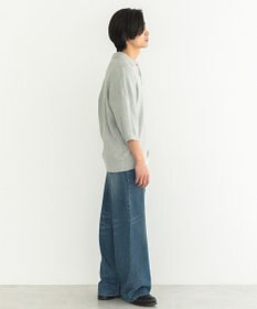 CRAFT STANDARD BOUTIQUE 透かし編み半袖ニットポロシャツ