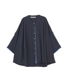 YECCA VECCA 2wayドロストスリーブバンドカラーシャツ