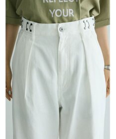 CRAFT STANDARD BOUTIQUE ホワイトデニムハイウエストワイドパンツ