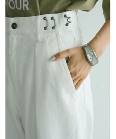 CRAFT STANDARD BOUTIQUE ホワイトデニムハイウエストワイドパンツ