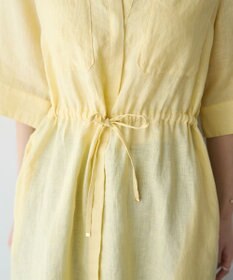 YECCA VECCA フレンチリネンドロストワンピース