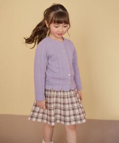 ANY KIDS ふくれ ジャガード カーディガン