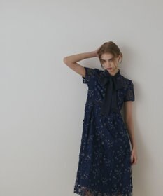 GRACE CONTINENTAL フラワ－フレアドレス