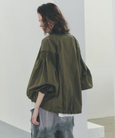 YECCA VECCA ボリュームギャザーデザインZIPブルゾン