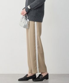 ICB ベルベットライン トラックワイドパンツ ベージュ