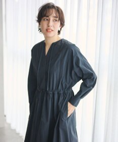 #Newans 【撥水加工/洗濯機可能】ドルマンスリーブドロストワンピース