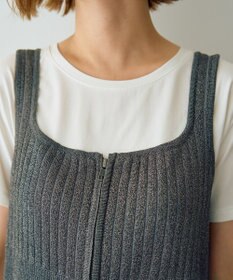 YECCA VECCA ZIPニットビスチェ