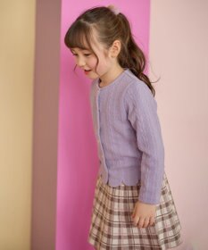 ANY KIDS ふくれ ジャガード カーディガン