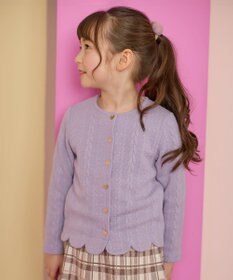 ANY KIDS ふくれ ジャガード カーディガン