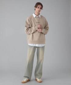 WEGO 【ユニセックス着用ITEM/2点SET/MLサイズ展開】アクセ付きフェイクスウェードプルオーバー