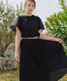 Tiaclasse L 【セットアップ対応・洗える】シアーチェックフレアスカート