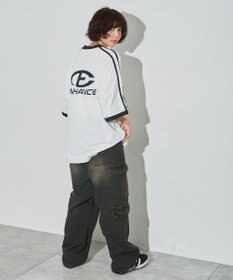 WEGO 【ユニセックス着用ITEM/MLサイズ展開】バックロゴラインリンガーT