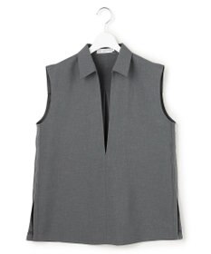 ICB 【WEB＆一部店舗限定】SerikaWorsted ノースリーブスキッパーブラウス