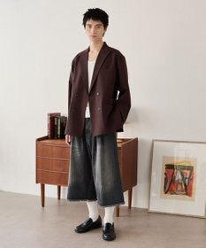 WEGO クロップドワイドデニムパンツ