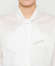 uncrave シルクライクタフタ ボウタイブラウス