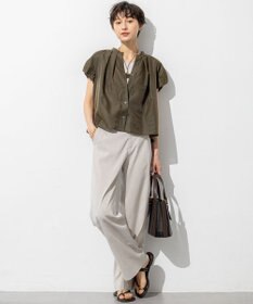 23区 S 【SLOW/一部店舗限定】ブライトヴィンテージクロス タック ブラウス