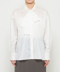 uncrave シルクライクタフタ ボウタイブラウス