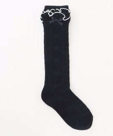 ANY KIDS リボンジャガード　ハイソックス