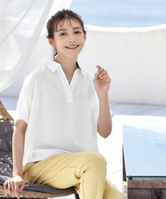 Tiaclasse 【洗える】 リネンミックススキッパーシャツ