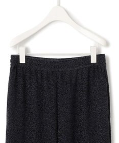 ICB L 【洗える】 シャイニーラメジャガード セミワイドパンツ