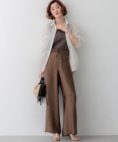 23区 S シャイニーリブ スクエアネック タンクトップ