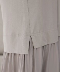 Tiaclasse 【洗える】カットソーコンビヴィンテージサテンワンピース