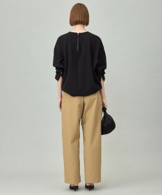 ICB L 【洗える】ジョーゼットジャージー 異素材コンビプルオーバー