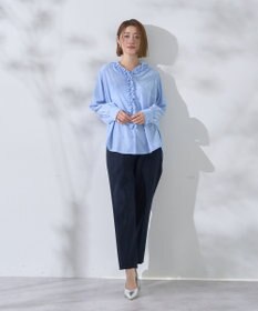 YECCA VECCA フリルVネックブラウス