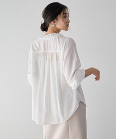 YECCA VECCA フリルVネックブラウス